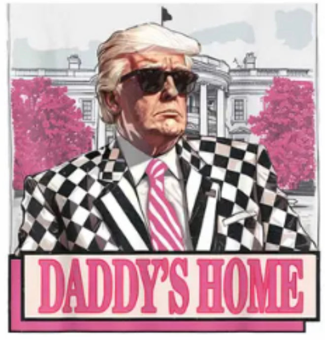 Daddy’s Home - pink checkered - Crewneck