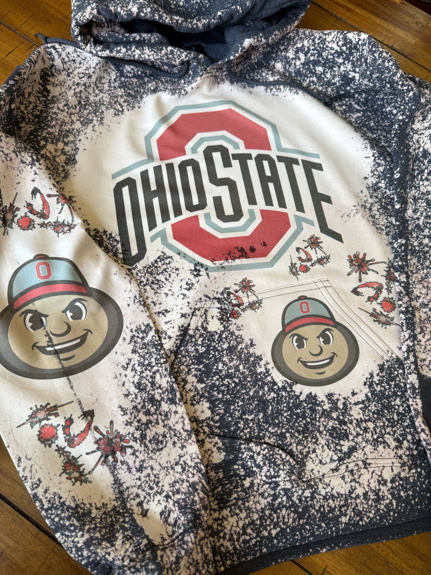 Buckeye Football - BLEACHED HOODIE