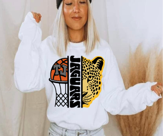 Retro Basketball Crewneck- please send us message to let us know school or organization.