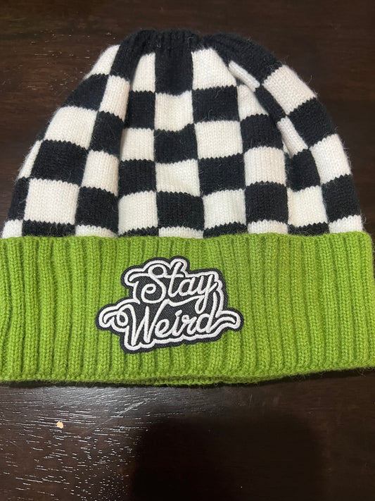 Green Beanie - Stay Weird