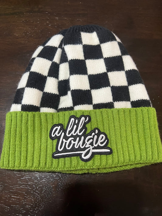 Green Beanie - a lil boujee
