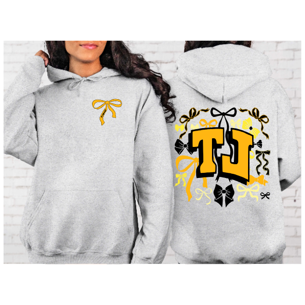 Black & Yellow Coquette Bows Hoodie - TJ Jaguars