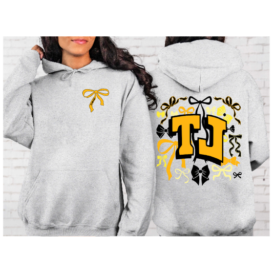 Black & Yellow Coquette Bows Hoodie - TJ Jaguars