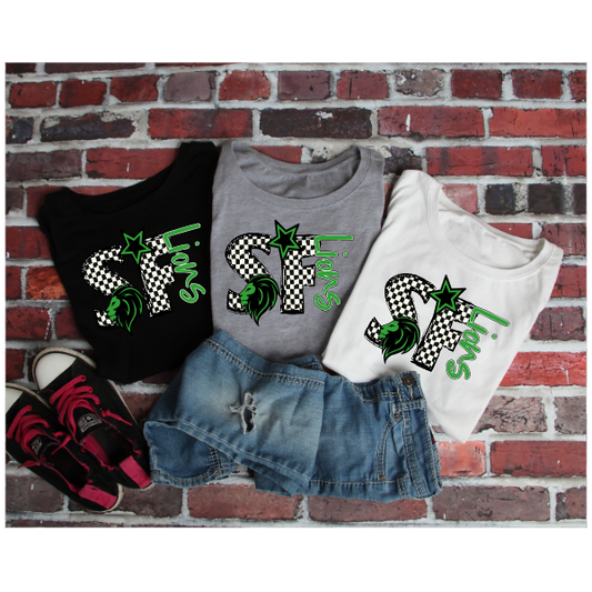 Black & White Checkered School Spirit - South Fayette Tshirt