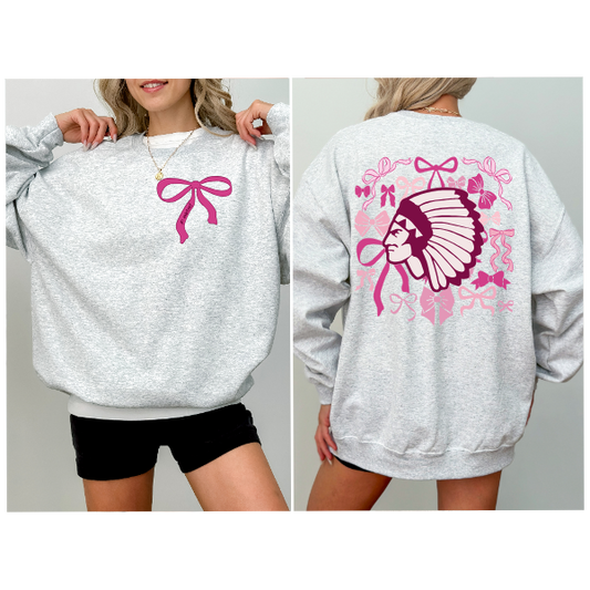 Pink Coquette Bows Crewneck - EF Warriors