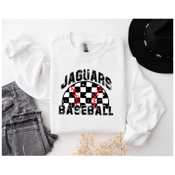 Baseball Grunge Checkered - Moon Crewneck (Not Pictured)