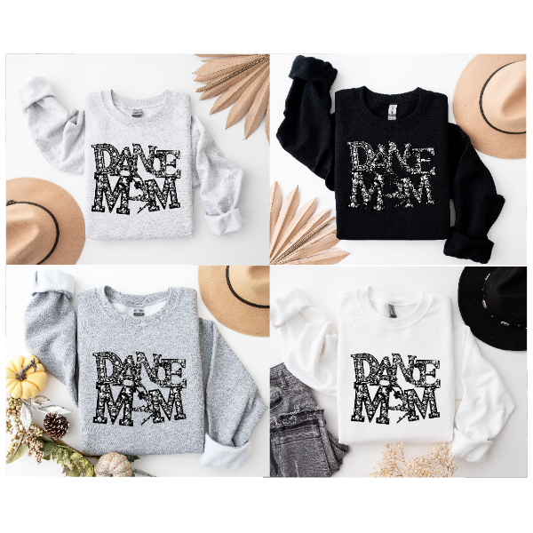 Dance Mom Dancer Rhinestone Crewneck