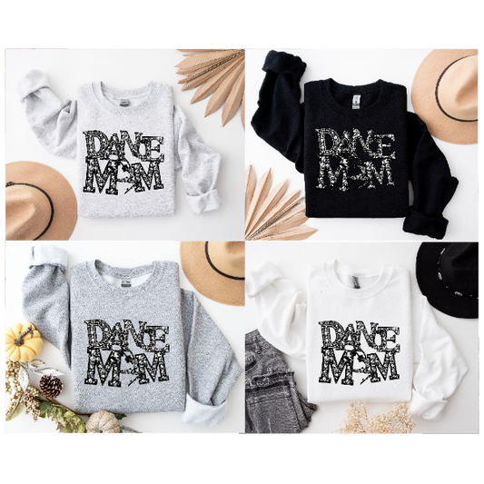 Dance Mom Dancer Rhinestone Crewneck
