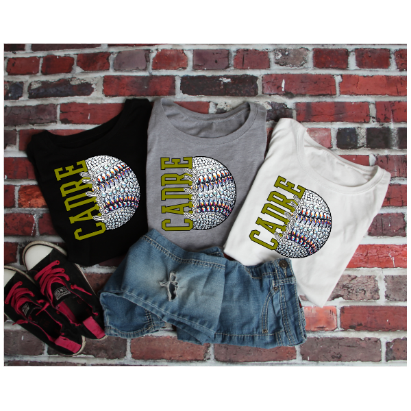 Baseball Glitter Sparkles - Cadre Tshirt