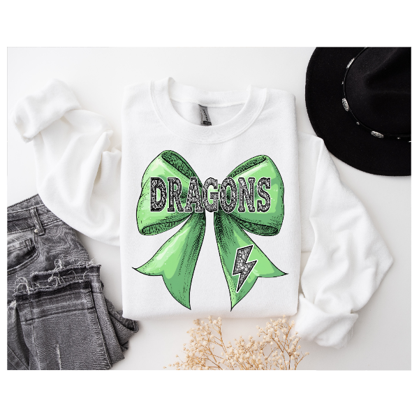 Coquette Jeweled Bow - DRAGONS Crewneck