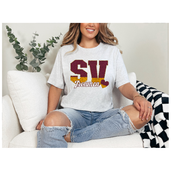 Printed School Spirit Varsity Letters - Moon Tshirt (Not Pictured)