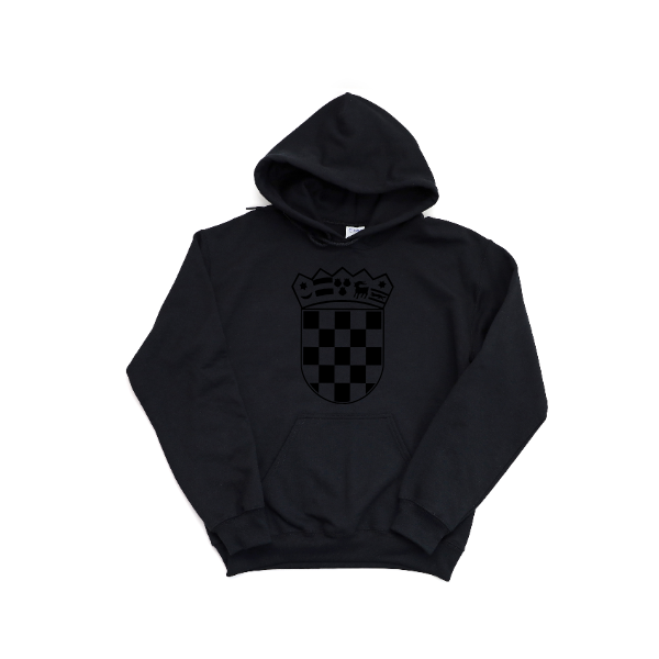 Croatian Black on Black - Hoodie