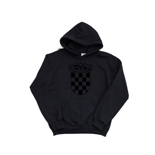 Croatian Black on Black - Hoodie