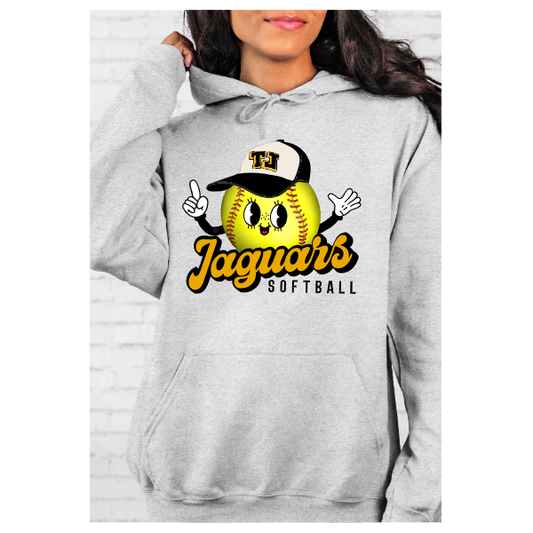 Softball Retro Dude - Jaguars Hoodie