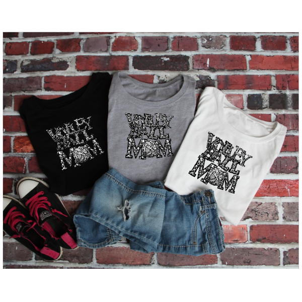 Volleyball Mom Rhinestone Tshirt