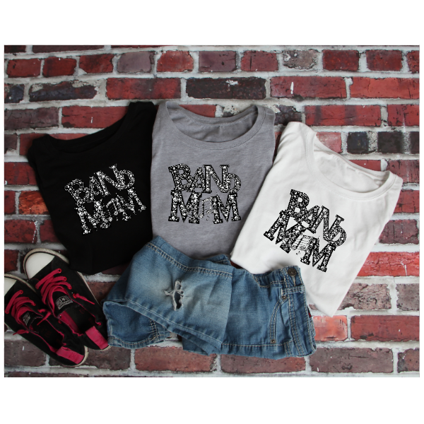 Band Mom Rhinestone Tshirt