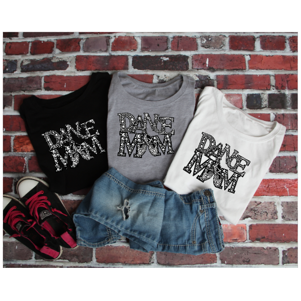Dance Mom Ballet Shoes Rhinestone Tshirt