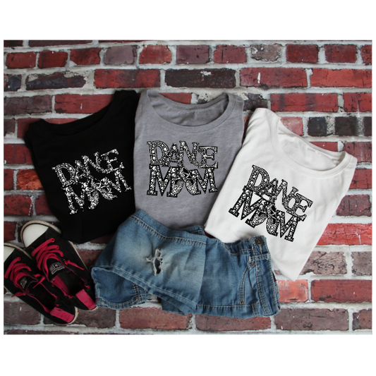 Dance Mom Ballet Shoes Rhinestone Tshirt
