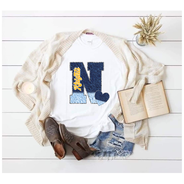 Printed School Spirit Varsity Letters - Norwin Tshirt