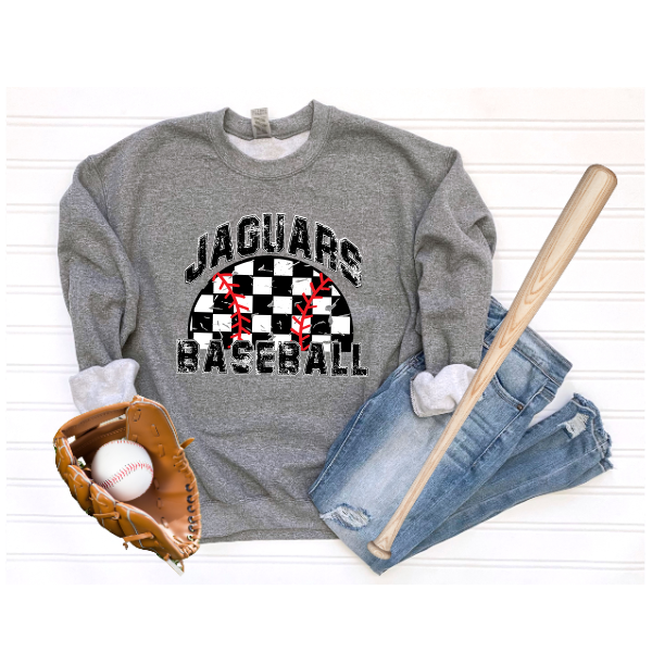 Baseball Grunge Checkered - Moon Crewneck (Not Pictured)