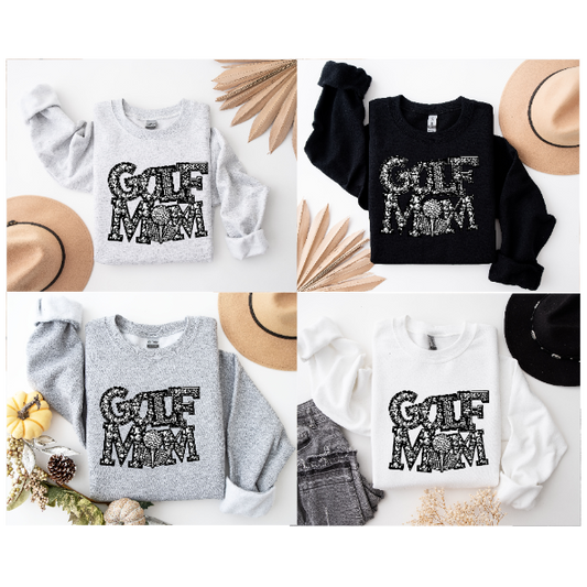 Golf Mom Rhinestone Crewneck