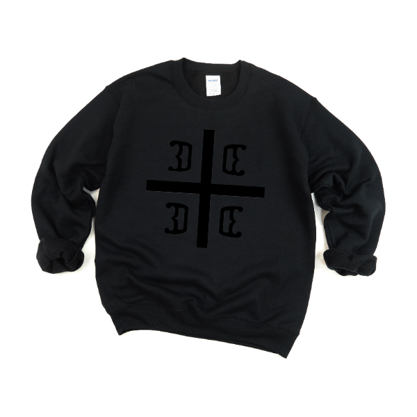 Serbian Black on Black - Crewneck