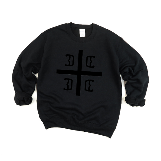 Serbian Black on Black - Crewneck