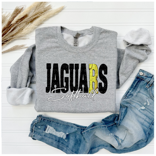 JaguaRs Softball Letter Crewneck