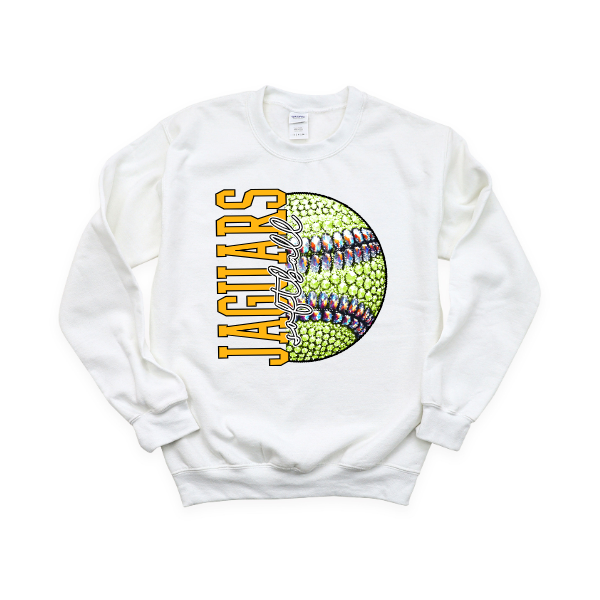 Softball Glitter Sparkles - Jaguars Crewneck