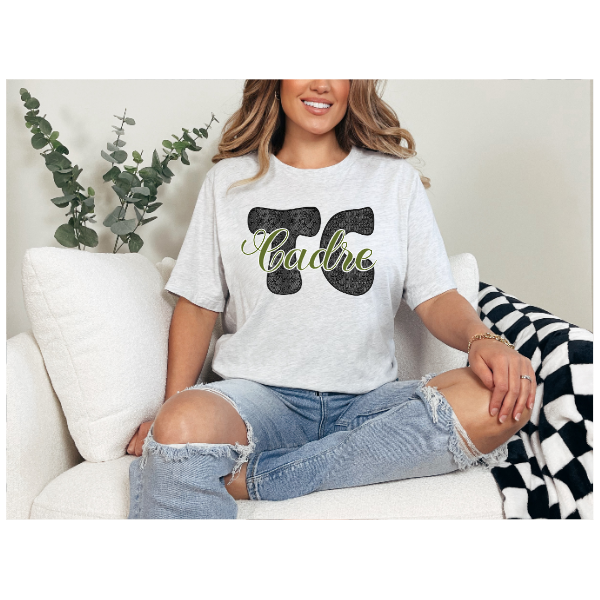 Lovely Lace Cadre Tshirt - Black Letters