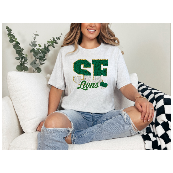 Printed School Spirit Varsity Letters - South Fayette Tshirt
