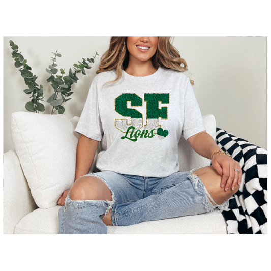 Printed School Spirit Varsity Letters - South Fayette Tshirt