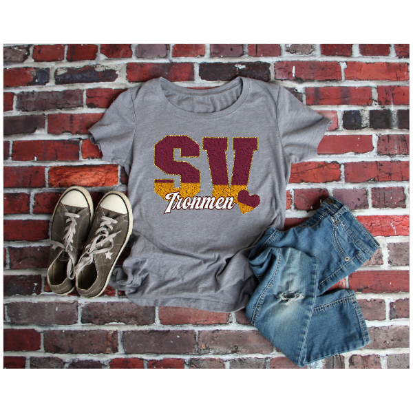 Printed School Spirit Varsity Letters - Steel Valley Tshirt