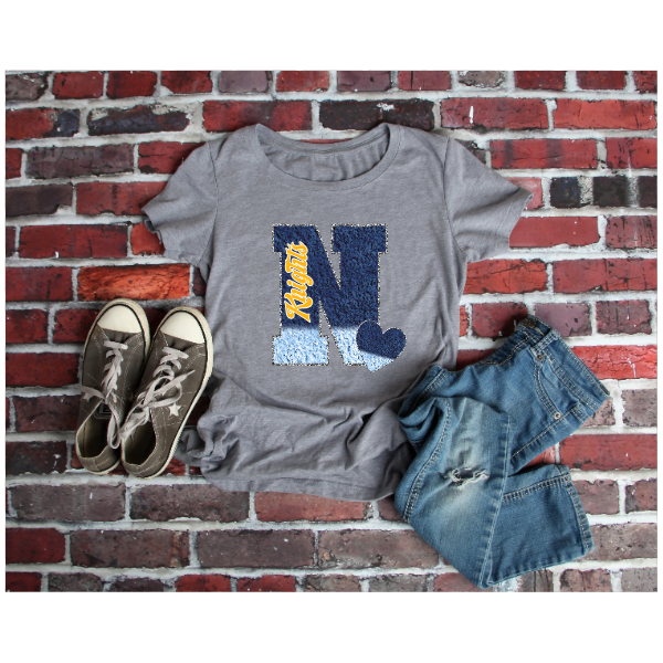 Printed School Spirit Varsity Letters - Moon Tshirt (Not Pictured)
