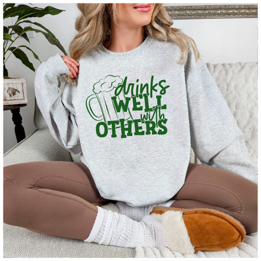 Drinks Well With Others Crewneck