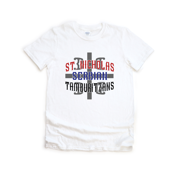 St. Nicholas Tamburitzans Tee- CCCC- Design on Center