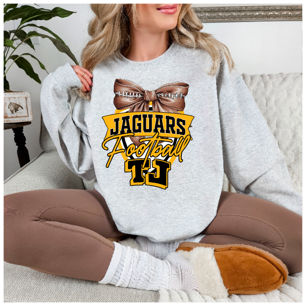 TJ Football Crest Crewneck - Football Bow