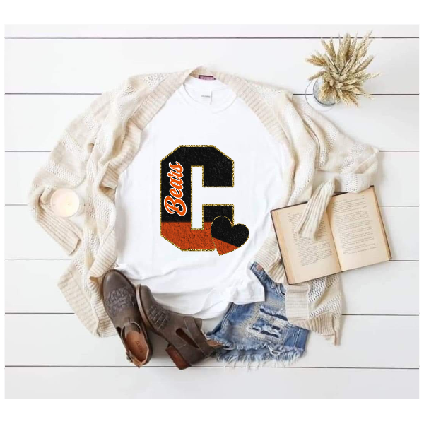 Printed School Spirit Varsity Letters - Moon Tshirt (Not Pictured)
