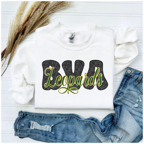 Chantilly Lace - BVA Black Letters Crewneck