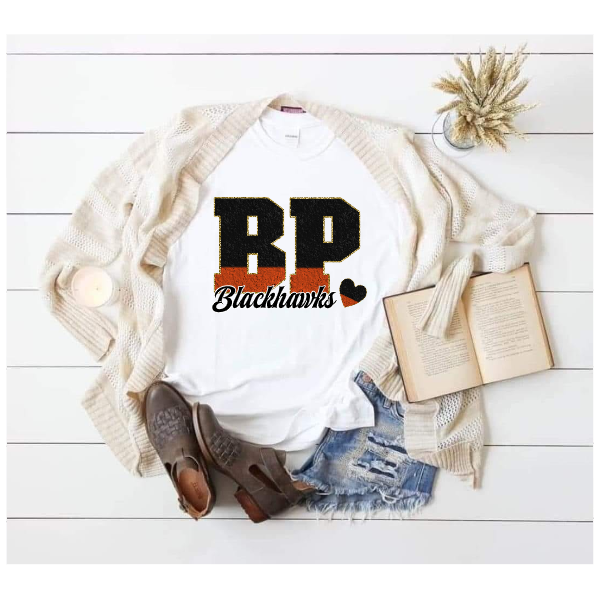 Printed School Spirit Varsity Letters - Bethel Park Tshirt