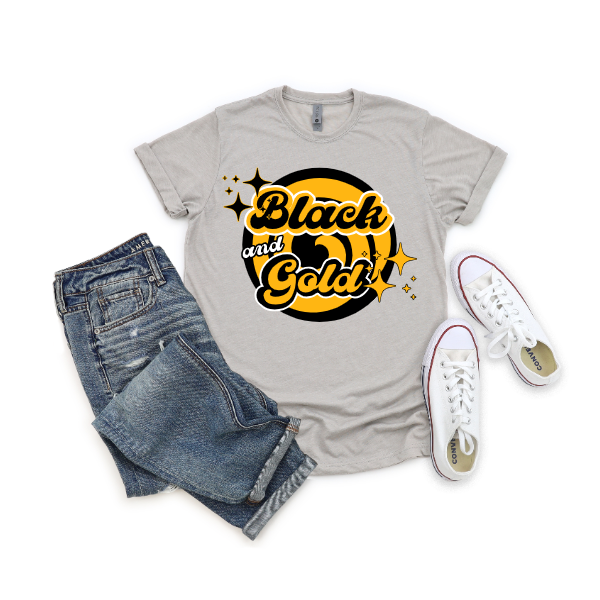 Black & Gold Retro Tshirt