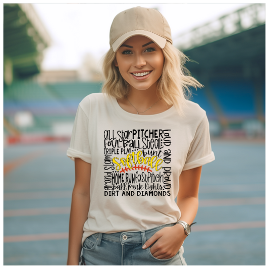 Softball Graffiti Tshirt