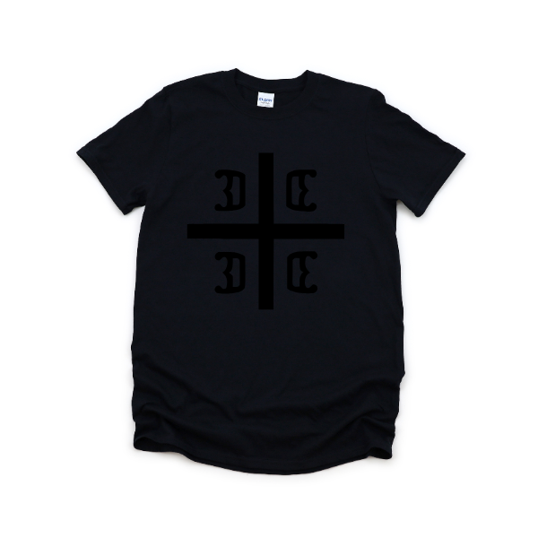 Serbian Black on Black - Tshirt