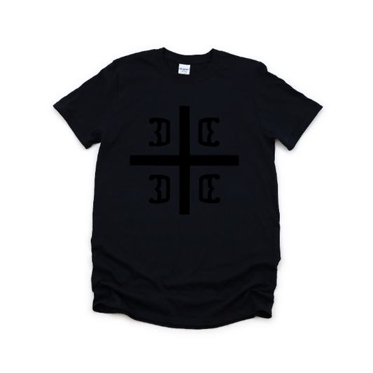 Serbian Black on Black - Tshirt