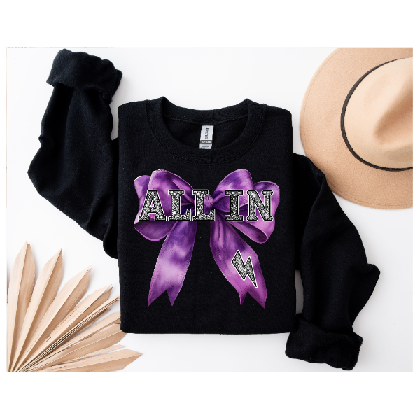 Coquette Jeweled Bow - ALL IN Crewneck