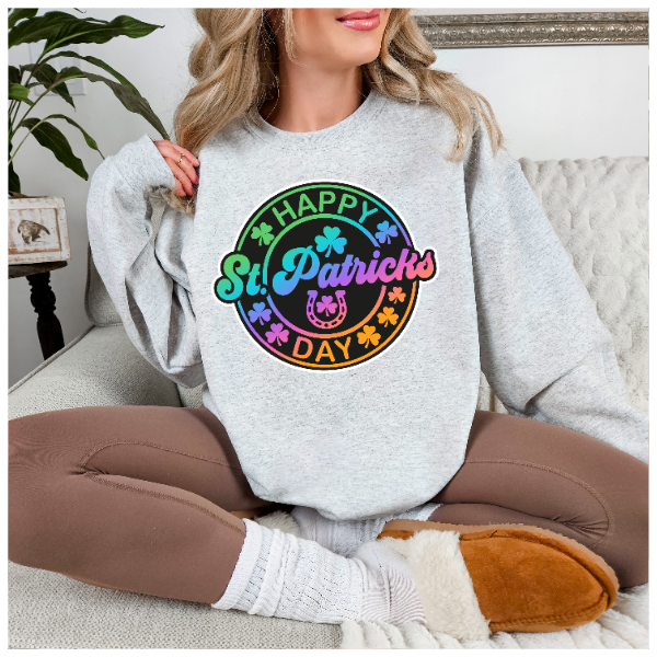 St. Patricks Day Rainbow Crewneck