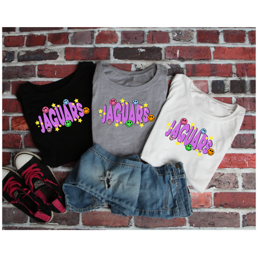 Jaguars Purple Smiley - Tshirt