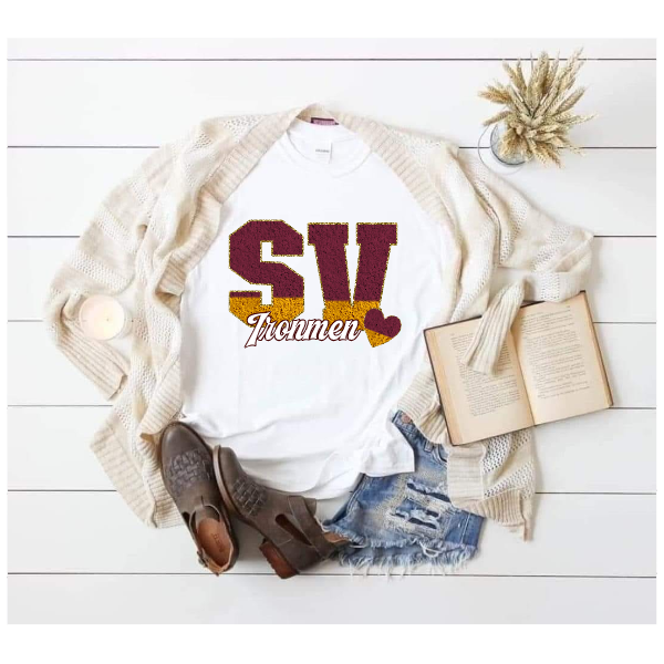 Printed School Spirit Varsity Letters - Steel Valley Tshirt