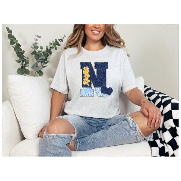 Printed School Spirit Varsity Letters - Norwin Tshirt