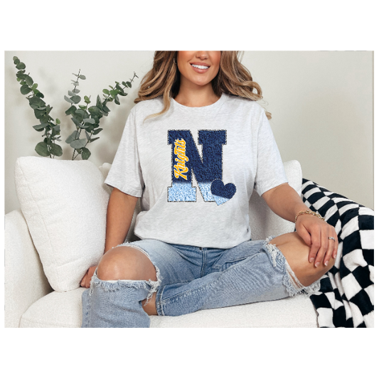 Printed School Spirit Varsity Letters - Norwin Tshirt